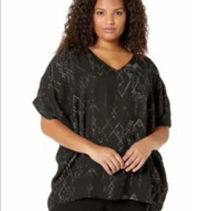 Eileen Fisher Silk Geometric top, size medium